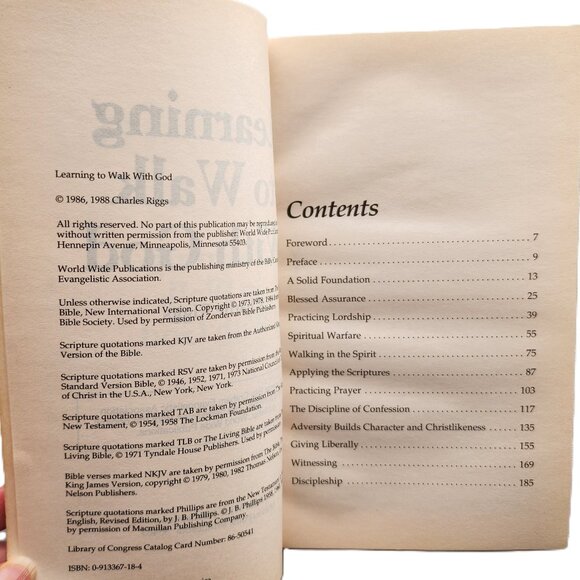 Learning to Walk with God by Charie Riggs 1988 Secnd Edition - Picture 2 of 5